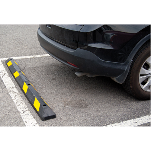 Parking Curb, Rubber, 6' L, Black/Yellow Seagulf Marine Industries Inc.