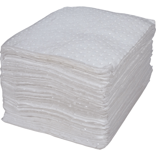 Feuilles absorbantes li&eacute;es de premi&egrave;re qualit&eacute;, Huile seulement, 15" x 17", 25 gal. d'absorption Seagulf Marine Industries Inc.