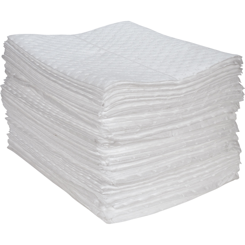 Premium Fine Fiber Sorbent Pads, Oil Only, 15" x 17", 30 gal. Absorbancy Seagulf Marine Industries Inc.