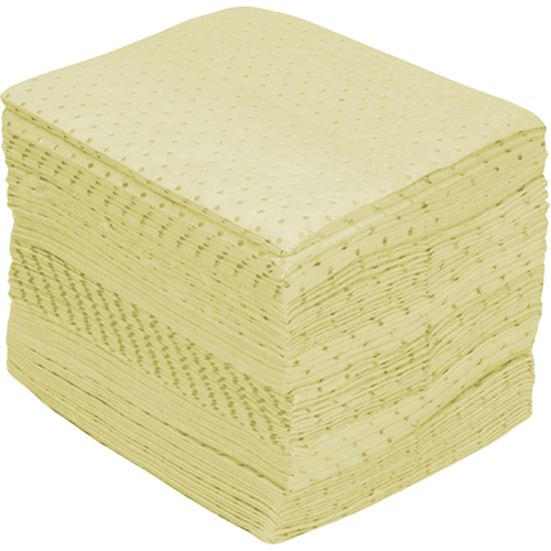 Premium Fine Fiber Sorbent Pads, Hazmat, 15" x 17", 30 gal. Absorbancy Seagulf Marine Industries Inc.