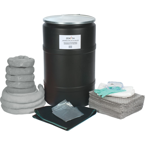 Trousse de lutte contre les d&eacute;versements, Universel, Baril, Absorbance de 55 gal. US Seagulf Marine Industries Inc.