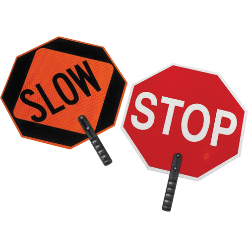 Panneau de signalisation &agrave; deux c&ocirc;t&eacute;s  Stop/Slow  Seagulf Marine Industries Inc.