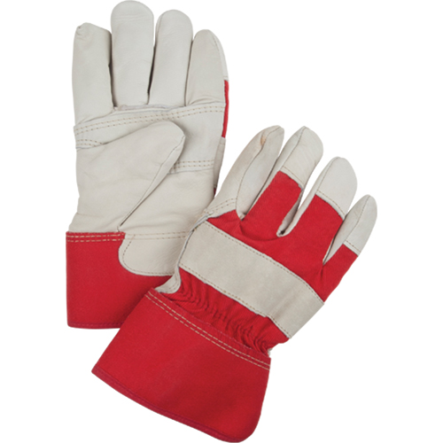 Gants d'ajusteur rouge & blanc doubl&eacute;s pour l'hiver, Grand, Paume en Cuir fleur de vache, Doublure en Boa Seagulf Marine Industries Inc.