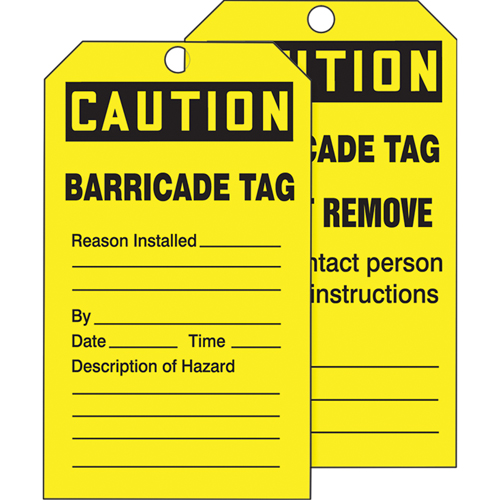 Tags By-The-Roll Safety Tags, Cardstock, 3" W x 6-1/4" H, English Seagulf Marine Industries Inc.