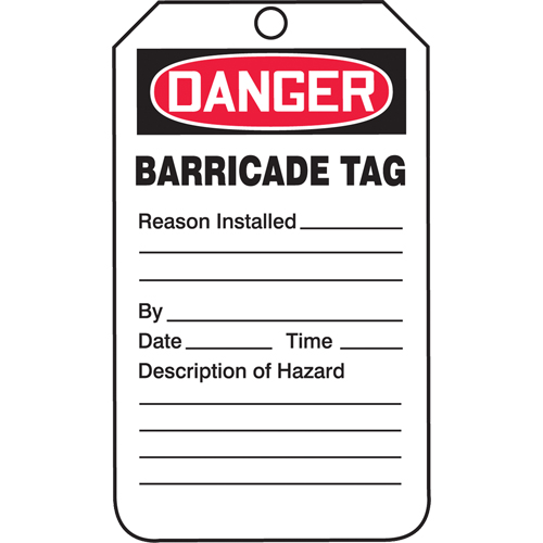 &eacute;tiquettes de s&eacute;curit&eacute;, Plastique, 3-1/4" la x 5-3/4" h, Anglais Seagulf Marine Industries Inc.