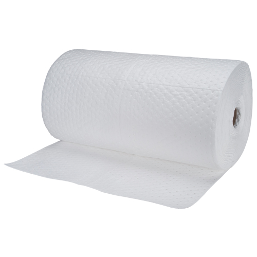 Industrial-Grade Fine Fibre Sorbent Rolls, Heavyweight, 150' L x 30" W, 70 gal. Absorbancy Seagulf Marine Industries Inc.