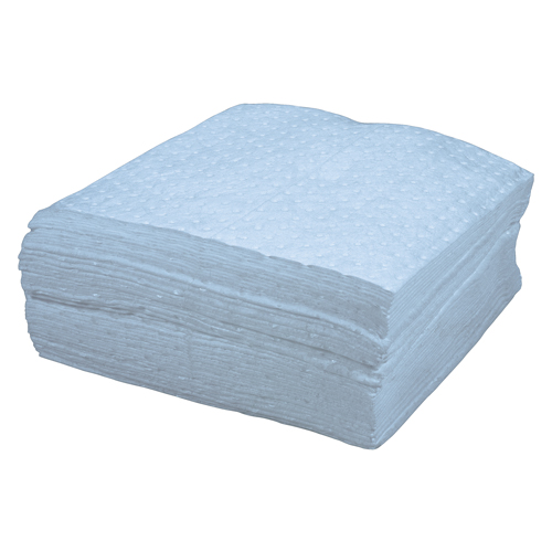 Feuilles absorbantes bleues li&eacute;es de premi&egrave;re qualit&eacute;, Huile seulement, 15" x 17", 8 gal. d'absorption Seagulf Marine Industries Inc.