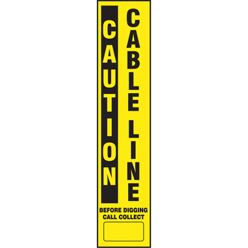 Flexible Marker Stake Decals - Caution Cable Line Seagulf Marine Industries Inc.