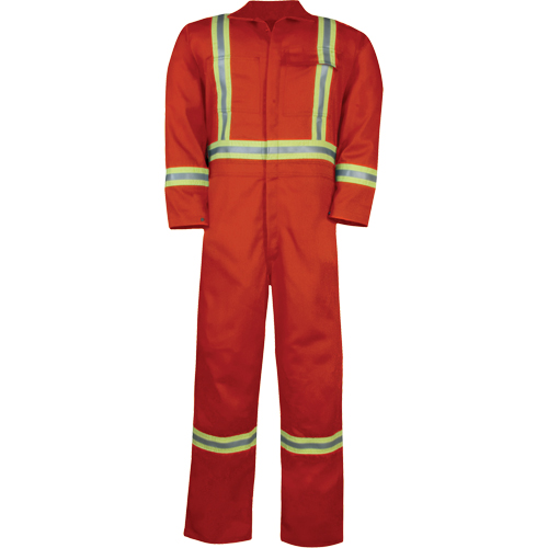 Unlined Hi-Vis Coveralls, Size Small, Orange Seagulf Marine Industries Inc.