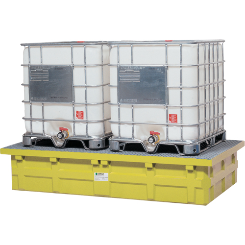 Double IBC Low-Top Without Drain, 385 US gal. Spill Capacity, 110" x 55" x 20" Seagulf Marine Industries Inc.