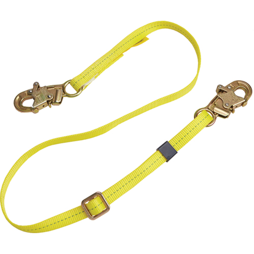 Longe de positionnement r&eacute;glable &agrave; sangle, 1 branches, 6', Classe CSA B, Polyester Seagulf Marine Industries Inc.