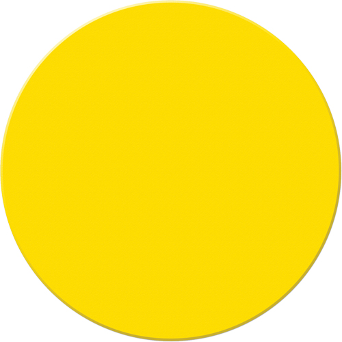 Armor Stripe Lean/5S Markers, Circle, 6" L x 6" W, Yellow, Plastic Seagulf Marine Industries Inc.