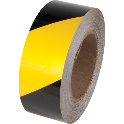 Tuff Mark&reg; Floor Marking Tape, 3" x 100', Polyester, Black and Yellow Seagulf Marine Industries Inc.
