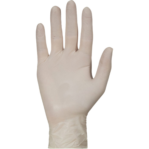 Gants jetables de calibre examen m&eacute;dical KeepKleen, Grand, Latex, 5 mils, Sans poudre, Blanc, Classe 2 Seagulf Marine Industries Inc.