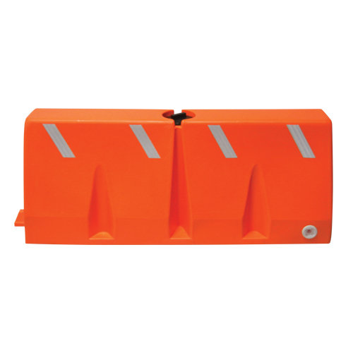 Traffic Barriers, Water-Filled, 62.25" L x 24" H, Orange Seagulf Marine Industries Inc.