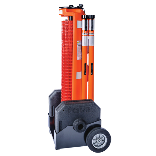 Wheeled Barrier, 50' L, Plastic, Orange Seagulf Marine Industries Inc.