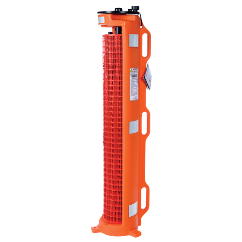 Wheeled Barrier, 50' L, Plastic, Orange Seagulf Marine Industries Inc.