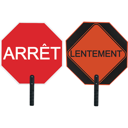 Panneau de signalisation &agrave; deux c&ocirc;t&eacute;s  Arr&ecirc;t/Lentement  Seagulf Marine Industries Inc.