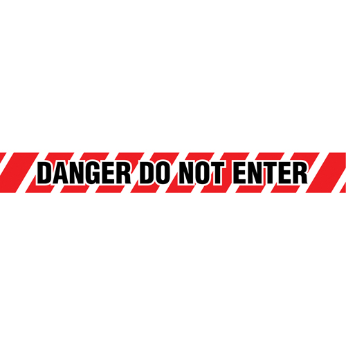 Barricade Tape, English, 3" W x 1000' L, 2 mils, Black on Red Seagulf Marine Industries Inc.