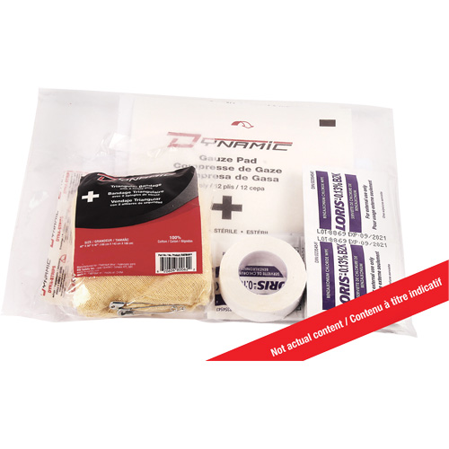 Ensemble de recharge pour trousse de premiers soins Dynamic, R&eacute;pond &agrave; la norme CSA Z1220-17 type 1 individuelle, Personnel (1 travailleur), Classe 1 Seagulf Marine Industries Inc.
