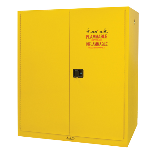 Vertical Drum Storage Cabinet, 110 US gal. Cap., 2 Drums, Yellow Seagulf Marine Industries Inc.