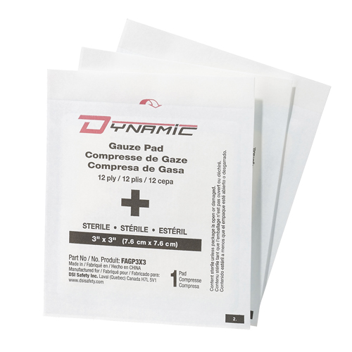 Dynamic Gauze, Pad, 3" L x 3" W, Sterile, Medical Device Class 1 Seagulf Marine Industries Inc.