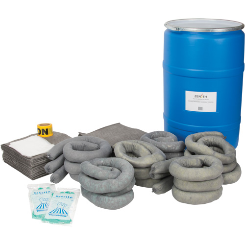 Trousse de lutte contre les d&eacute;versements, Universel, Baril, Absorbance de 55 gal. US Seagulf Marine Industries Inc.