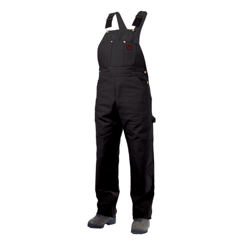 Salopettes en canevas de coton non doubl&eacute;e, Hommes, Grand, Noir Seagulf Marine Industries Inc.