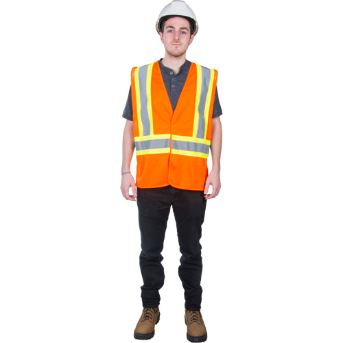 Veste de s&eacute;curit&eacute; pour la circulation, Orange haute visibilit&eacute;, Moyen, Polyester Seagulf Marine Industries Inc.