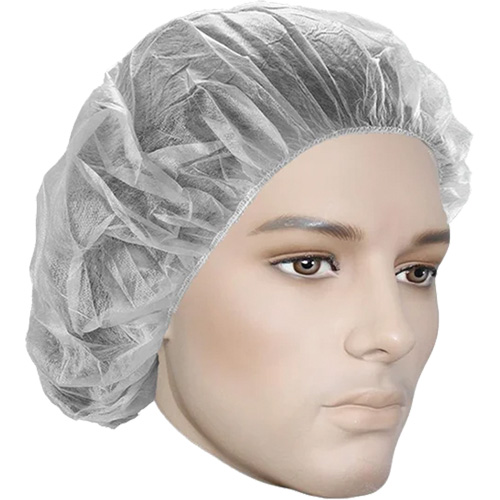 Bouffant Caps, Polypropylene, 18", White Seagulf Marine Industries Inc.