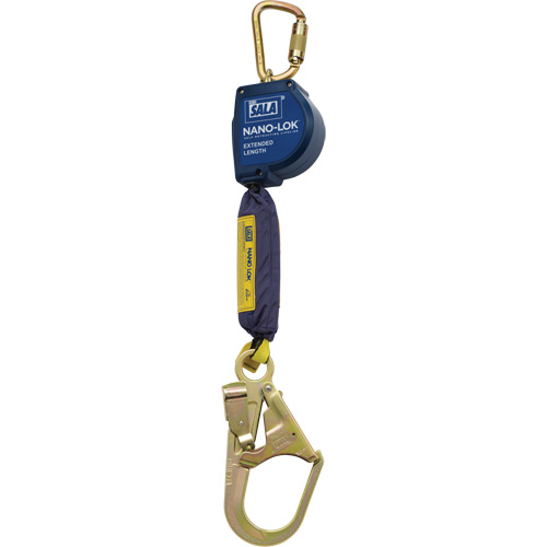 Nano-Lok Extended Length Self-Retracting Lifeline, 9', Polyester/Web, Swivel Seagulf Marine Industries Inc.