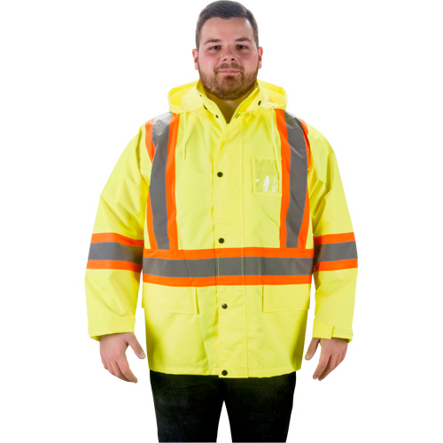 RZ1000 Rain Jacket, Polyester, Small, High Visibility Lime-Yellow Seagulf Marine Industries Inc.