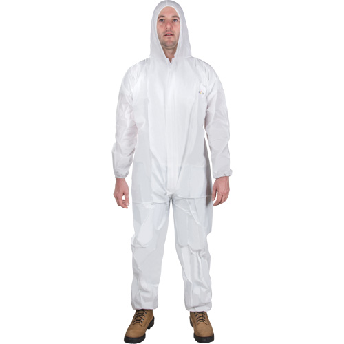 Hooded Coveralls, Medium, White, SMS Seagulf Marine Industries Inc.