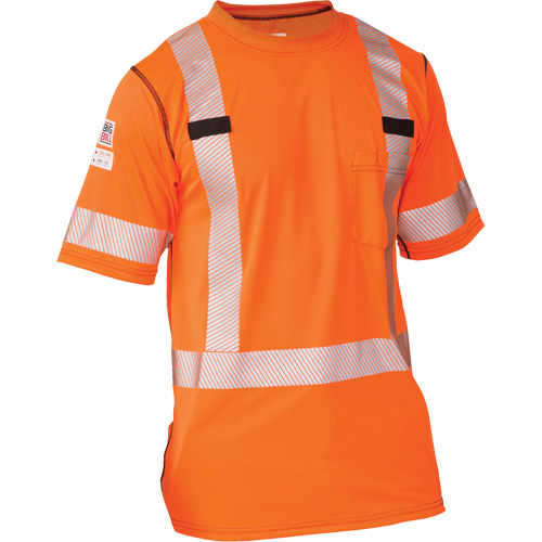 T-shirt &agrave; manches courtes haute visibilit&eacute; Polartec Power Grid, Polyester, 4T-Grand, Orange Seagulf Marine Industries Inc.