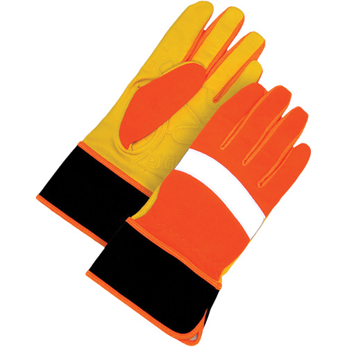Gants haute visibilit&eacute;, Taille Grand, Paume Cuir fleur Seagulf Marine Industries Inc.