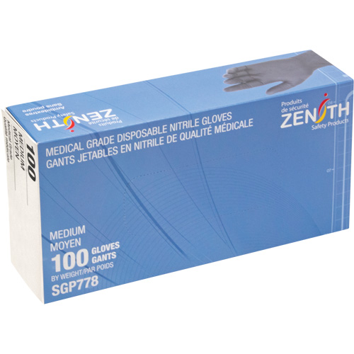 Puncture-Resistant Medical-Grade Disposable Gloves, Medium, Nitrile, 5-mil, Powder-Free, Black, Class 2 Seagulf Marine Industries Inc.