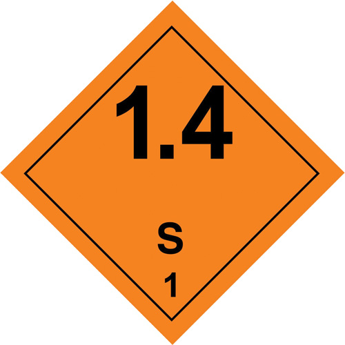 Hazardous Material Handling Labels, 4" L x 4" W, Black on Orange Seagulf Marine Industries Inc.