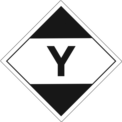 "Y" Limited Quantity Air Shipping Labels, 4" L x 4" W, Black on White Seagulf Marine Industries Inc.