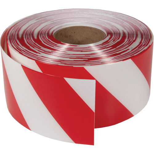Ruban de marquage tr&egrave;s r&eacute;sistant pour plancher ArmorStripe, 4" x 100', PVC, Rouge et blanc Seagulf Marine Industries Inc.