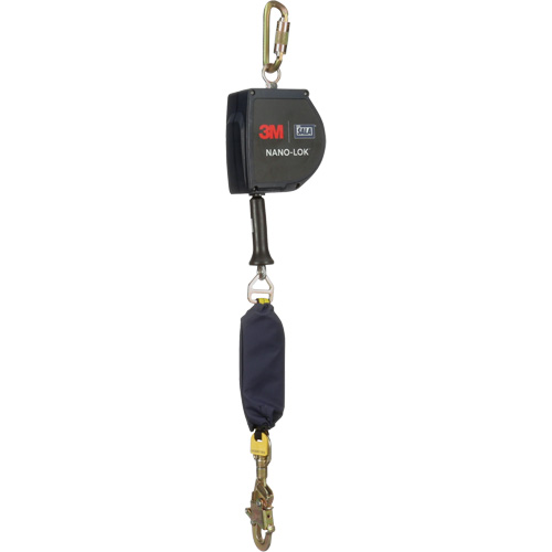 Cordage de s&eacute;curit&eacute; autor&eacute;tractable allong&eacute; Nano-Lok, 15', Acier galvanis&eacute;, Pivotant Seagulf Marine Industries Inc.