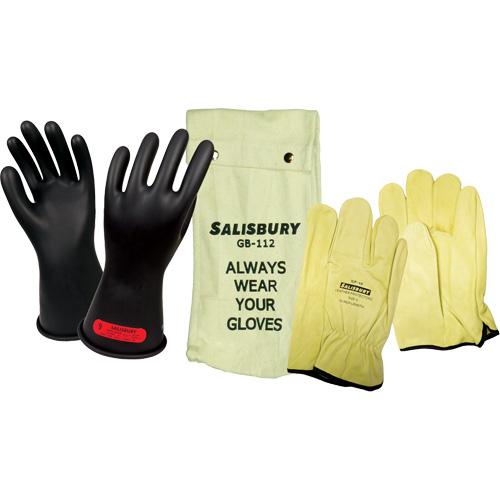 Ensemble de gants isol&eacute;s contre l'&eacute;lectricit&eacute; Salisbury, ASTM classe 0, Taille 9, 11" lo Seagulf Marine Industries Inc.