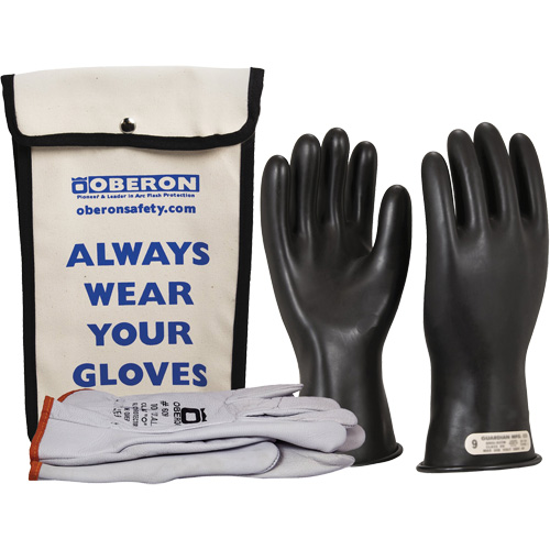 Ensemble de gants en caoutchouc pour l'&eacute;lectricit&eacute; de classe 0, 10, 11" lo, 20 cal/cm², NFPA 70E Seagulf Marine Industries Inc.