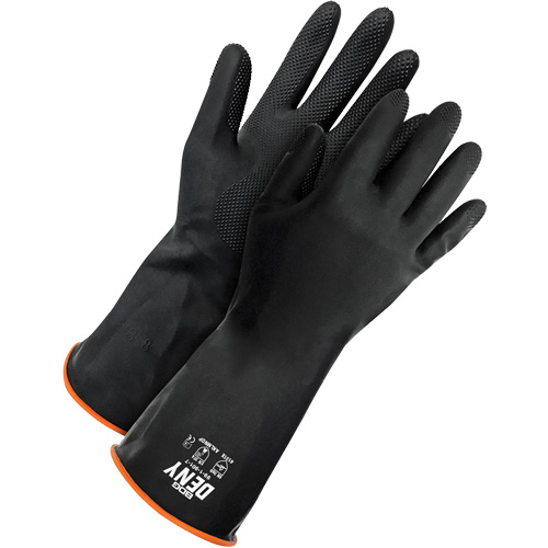 Gants r&eacute;sistants aux produits chimiques Deny, Taille 9, 12" lo, Latex de caoutchouc, Doublure en Ouat&eacute;e, Gant de calibre hiver Seagulf Marine Industries Inc.