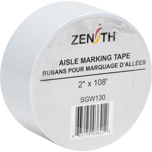 Ruban pour marquage d'all&eacute;es, 2" x 108', PVC, Blanc Seagulf Marine Industries Inc.