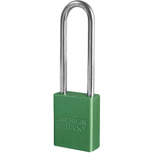 American Lock&reg; Safety Padlock, Green, Keyed Different, Aluminum, 1-1/2" Width Seagulf Marine Industries Inc.