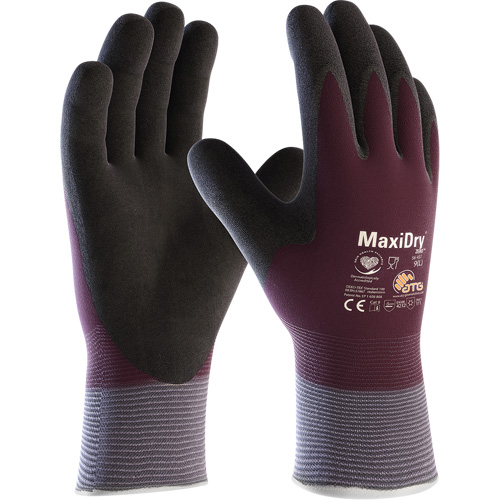 Gants enduits avec doublure isolante ATG MaxiDry Zero, Petit, R&ecirc;vetement Mousse de nitrile, Calibre 15, Enveloppe en Nylon/Spand Seagulf Marine Industries Inc.