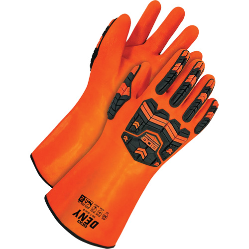 Gants r&eacute;sistants aux produits chimiques Deny, Taille 9, 14" lo, PVC, Doublure en Tissu &eacute;ponge Seagulf Marine Industries Inc.