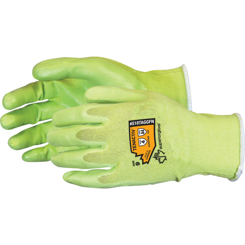 Composite Filament Fiber Cut-Resistant Hi-Viz Glove, Size 5, 18 Gauge, Foam Nitrile Coated, TenActiv Shell, ANSI/ISEA 105 Level 4 Seagulf Marine Industries Inc.