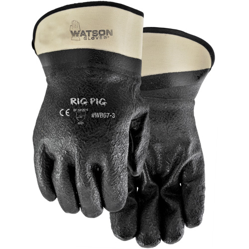 Gants Rig Pig, Taille unique, R&ecirc;vetement Nitrile/PVC, Enveloppe en Jersey Seagulf Marine Industries Inc.