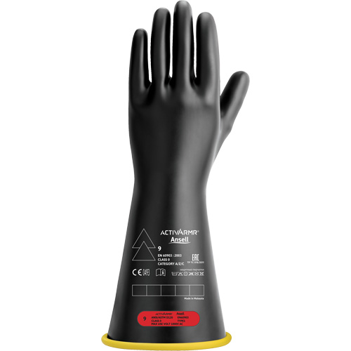Gants isolants en caoutchouc naturel, ASTM classe 0, Taille 7, 14" lo Seagulf Marine Industries Inc.